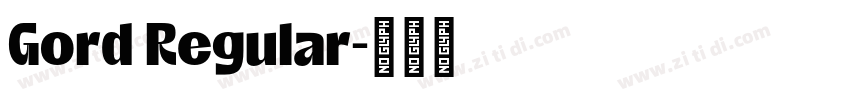 Gord Regular字体转换